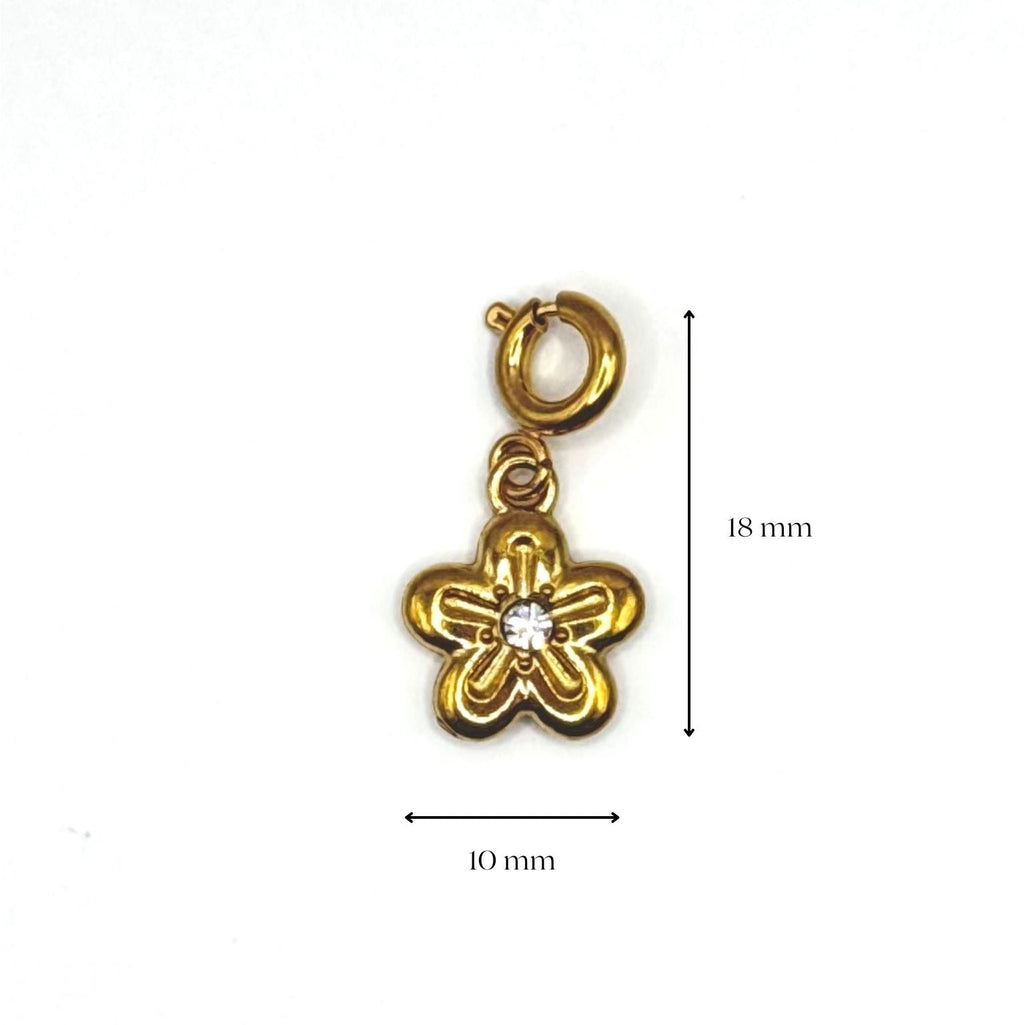 Bloem met rhinestone - charm