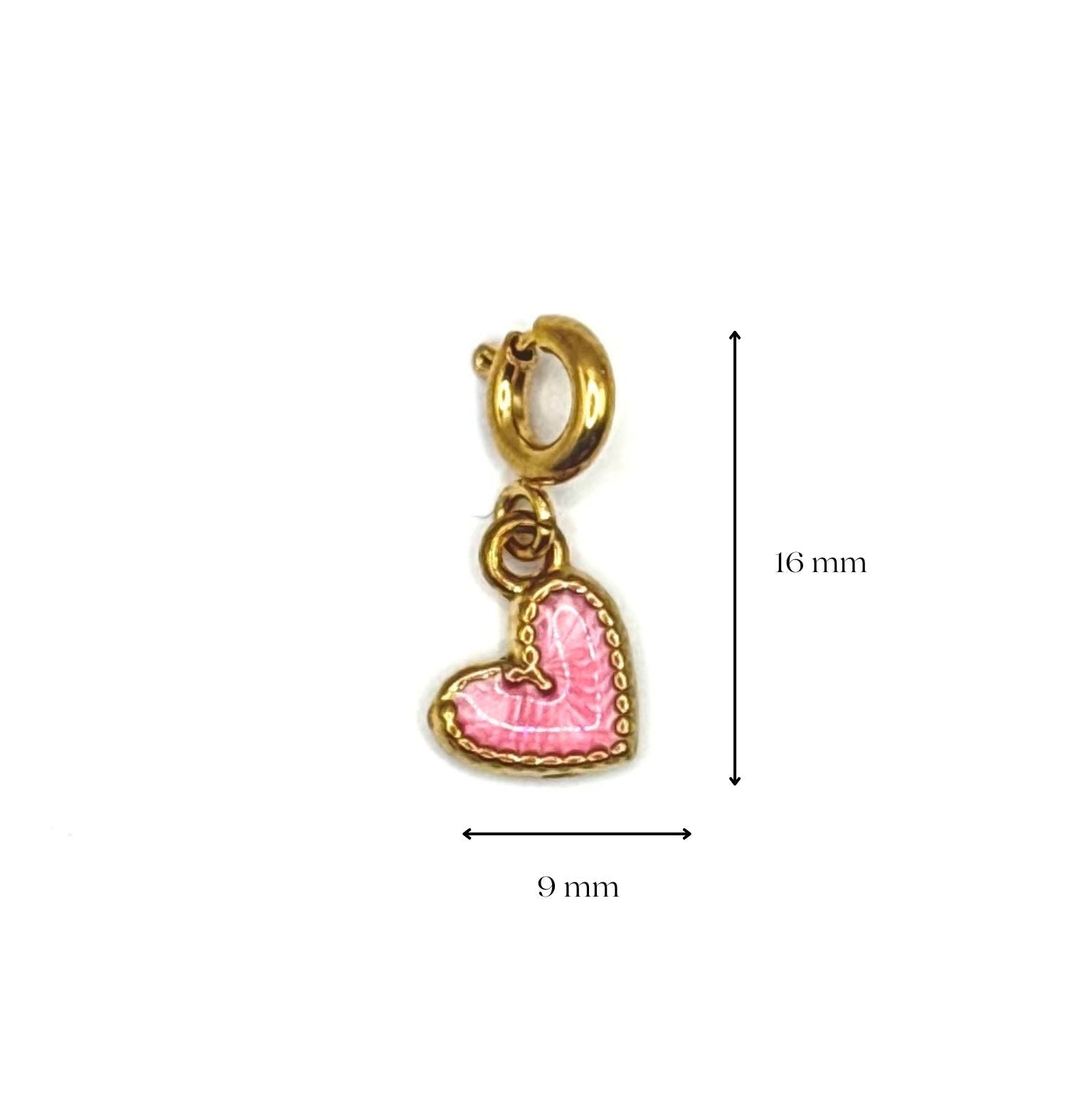 Hartje roze - charm