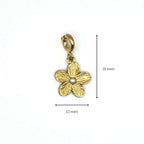 Bloem met parel - charm