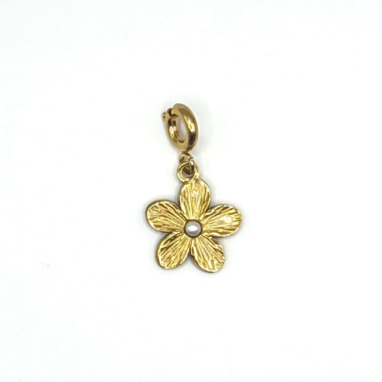 Bloem met parel - charm