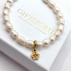 Parel armband met pootje