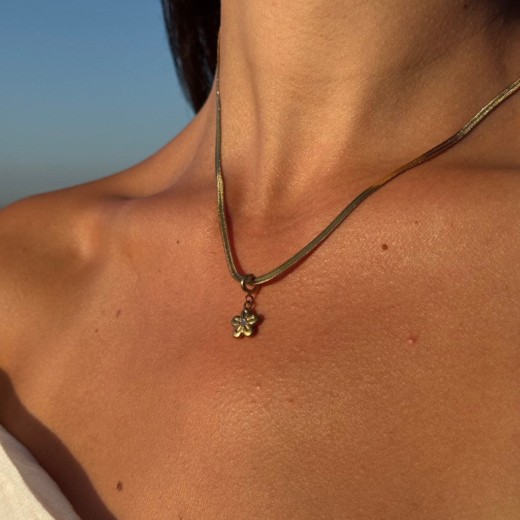 Bloem met rhinestone - charm