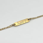 Armband met handgeschreven boodschap