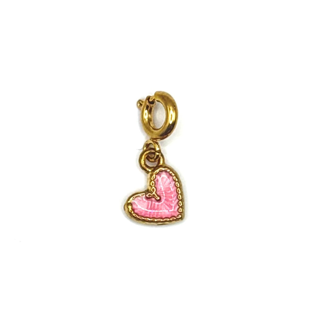 Hartje roze - charm