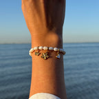 Bloem met parel - charm